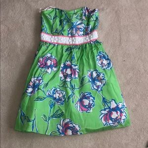 Lilly Pulitzer Green Floral Dress- WORN ONCE!